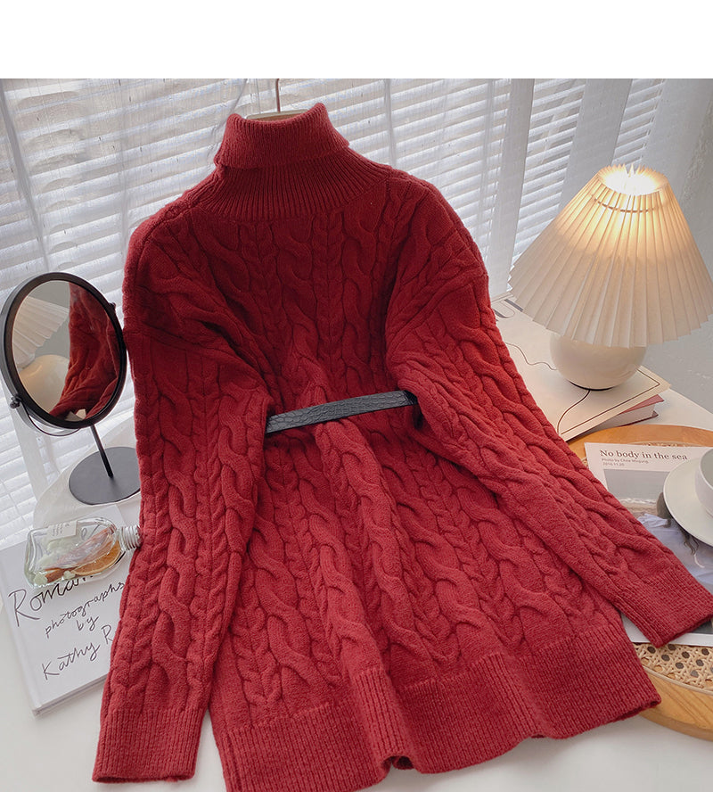 Mittellanger Rollkragenpullover 5953