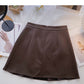 Hong Kong style leisure high waist A-line pleated skirt  5388