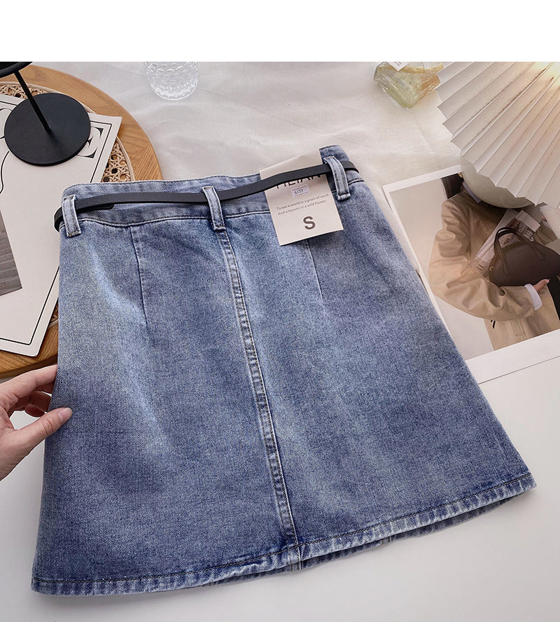 Slim design personalized pocket high waist skirt  5605