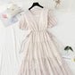 French first love sweet little fresh floral skirt tea break temperament small skirt  4881