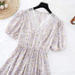 New chiffon skirt temperament gentle wind French slim skirt  4659