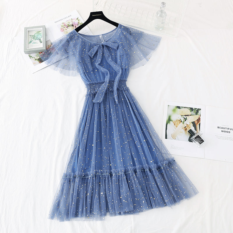 New French gentle skirt fairy super xiansen long style   4394