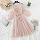 French fairy flower gauze suspender skirt  3728