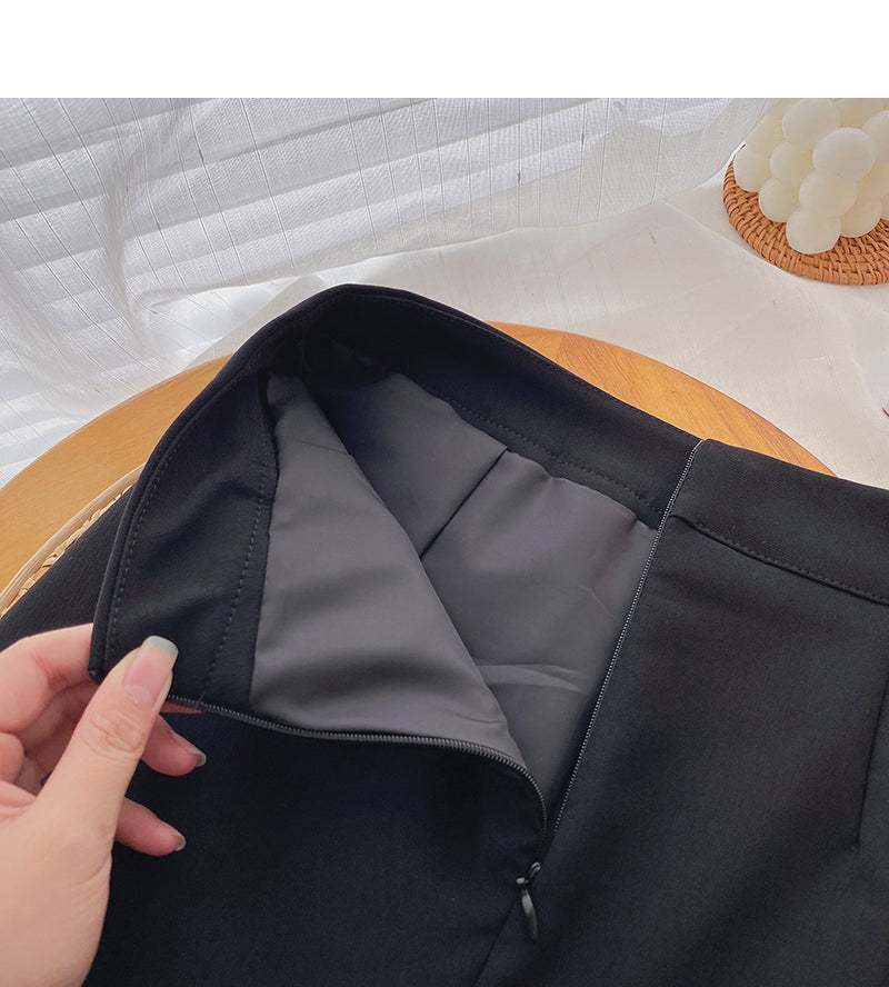 New Korean versatile age reducing high waist pleated skirt  5519