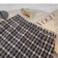 Age reducing Retro High Waist tweed plaid skirt  5505