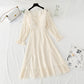 French sweet embroidered slim long sleeve super fairy fishtail skirt  4417