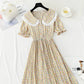 Chiffon floral skirt temperament gentle wind tea break Platycodon skirt  4901