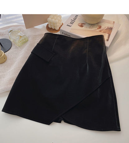 Koreanisches Design, unregelmäßiger, schmaler Hüftwickelrock 5279