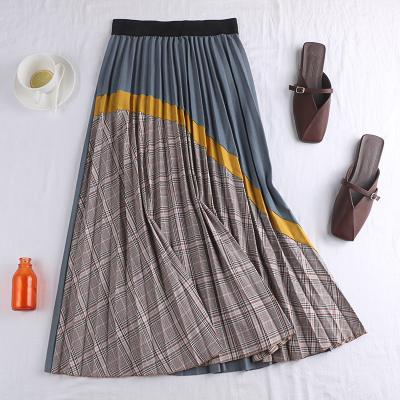 Plaid skirt, vintage pleated skirt, classic skirt  3680