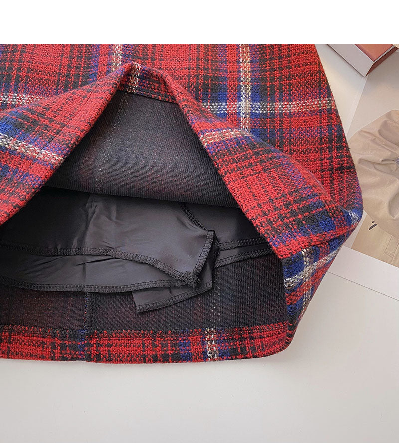 Korean fashionable age reducing Retro High Waist Skirt  5546