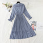New French age reducing pleated skirt large swing skirt chiffon long skirt  4574