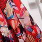 New skirt, silver print beauty, high waist long A-line skirt  3689