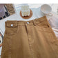 Fashion Hong Kong style leisure Retro High Waist Skirt  5487