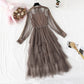 French Vintage Lace cake suspender fairy mesh dress  4371