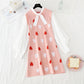 Slim sweet love knitted stitched dress for children  3864