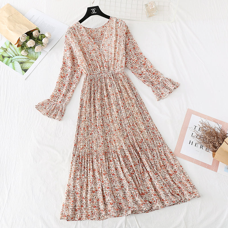Neuer Stil, kleiner, frischer, französischer, langer Retro-Faltenrock Kikyo-Rock 4523