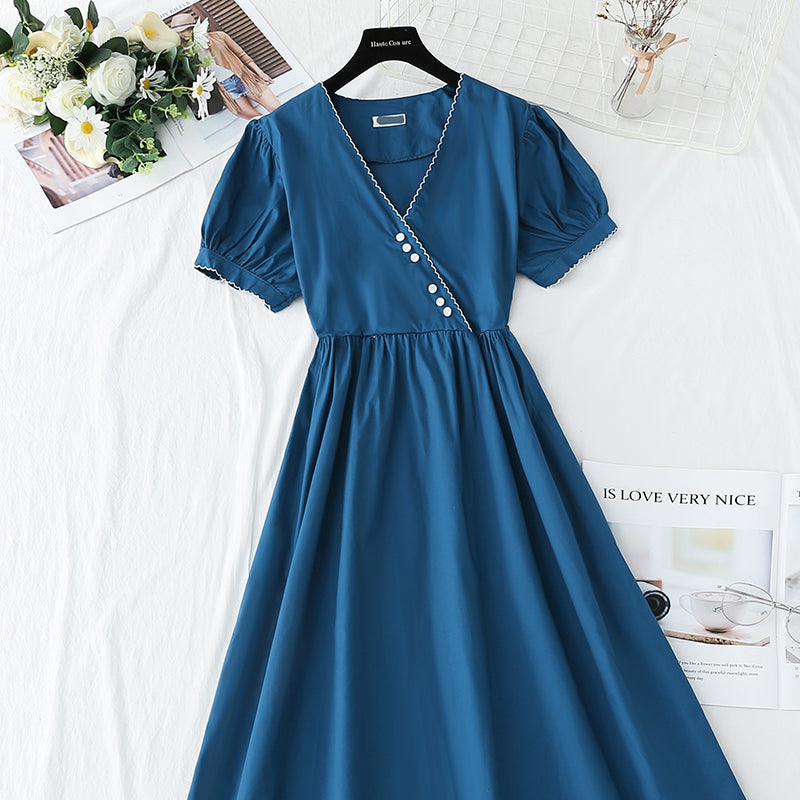 Neuer Baumwoll-Leinen-Rock mit Tea Break-Taille, langer Rock in A-Linie 4253