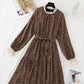 New floral dress women's aging lace up dress  4559