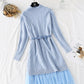Over knee knit sweater and mesh skirt  4317