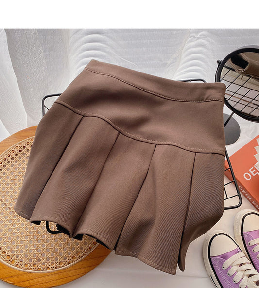 New Korean high waist A-line pleated skirt  5296