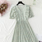 Small fresh sweet floral dress French temperament small skirt  4882