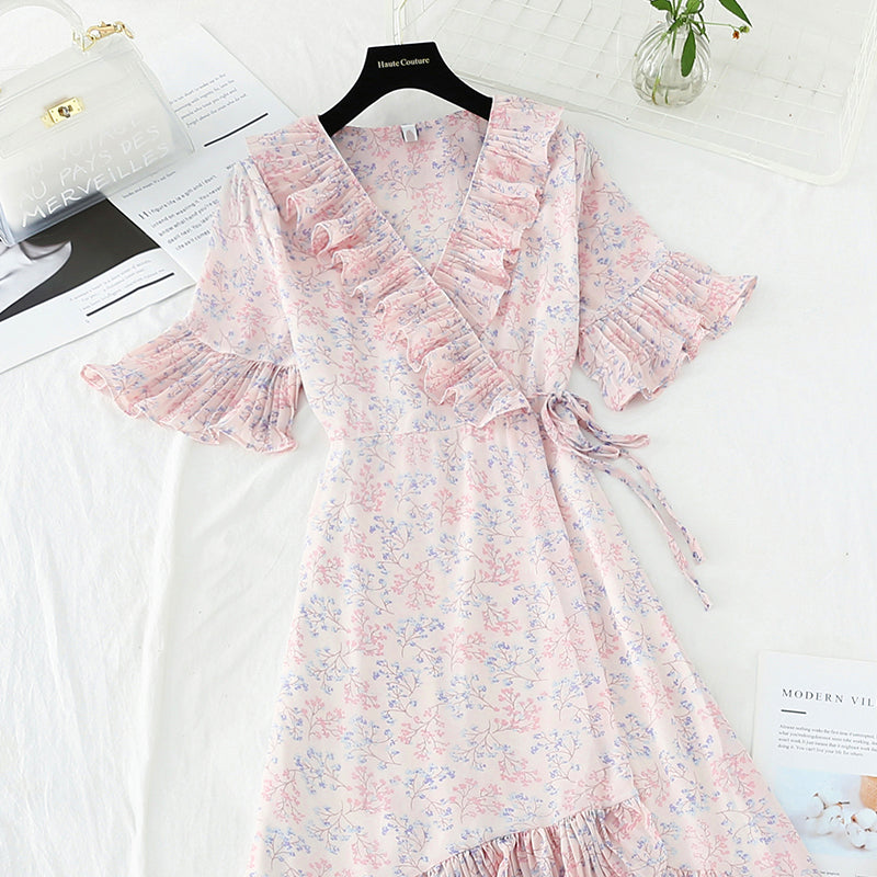 The new one-piece Ruffle Skirt shows thin temperament by closing the waist  4662