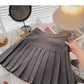 Foreign style aging day high waist pleated skirt  5348