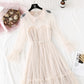 Mesh dress gentle super fairy loose doll A-line skirt  4372