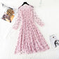 French letter printed long skirt fairy super fairy series  3936