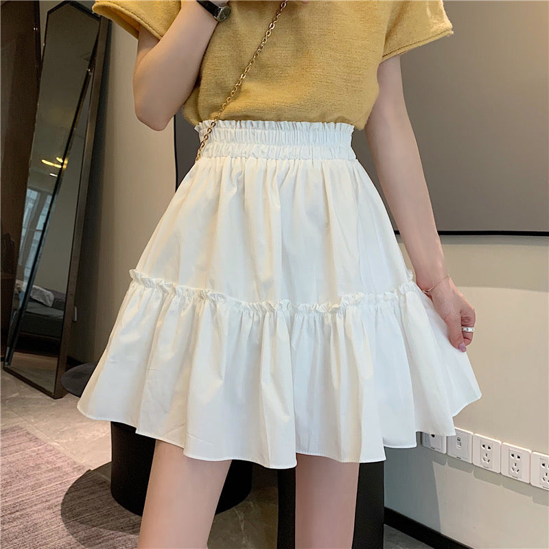 high-waisted versatile A-line skirt  3646