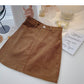A-line Corduroy Skirt is thin around the hips  5335