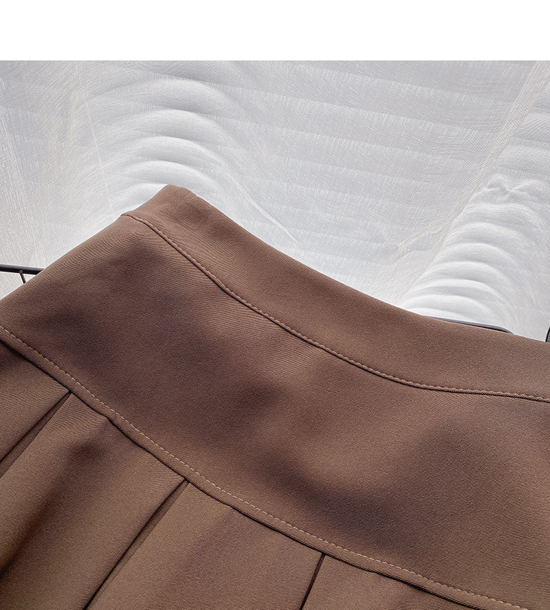 New Korean high waist A-line pleated skirt  5296