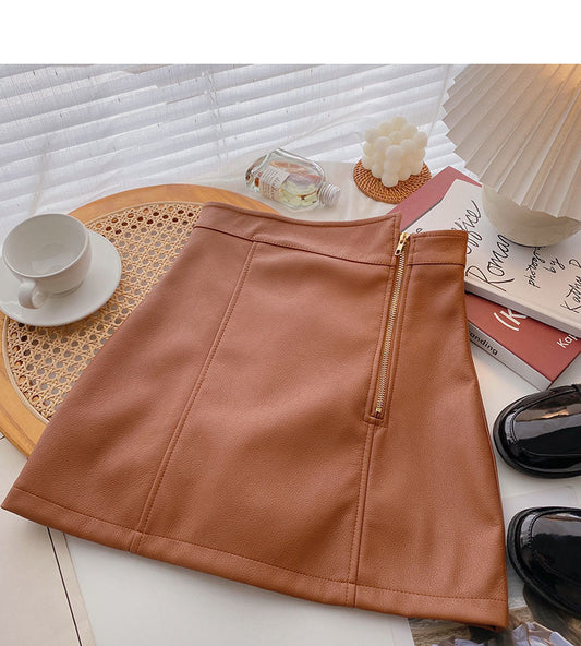 New Korean irregular design zipper Hip Wrap Skirt  5324