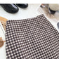 High waist Plaid tweed Hip Wrap Skirt shows thin A-line skirt  5515