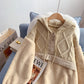 Lammwolle genähter Pullover Pullover Damen Hoodie Design 5203