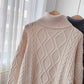 Tragen Sie eine faule koreanische Jacke über dem Twist-Rollkragenpullover 4954