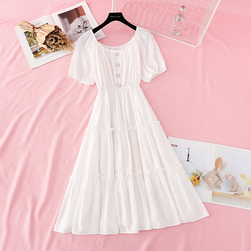 New one shoulder French gentle long skirt temperament  4287