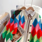 Kontrast Lingge Pullover Mantel Cardigan Design Top 5249