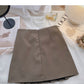 Age reducing design, slim high waist pleated skirt  5662