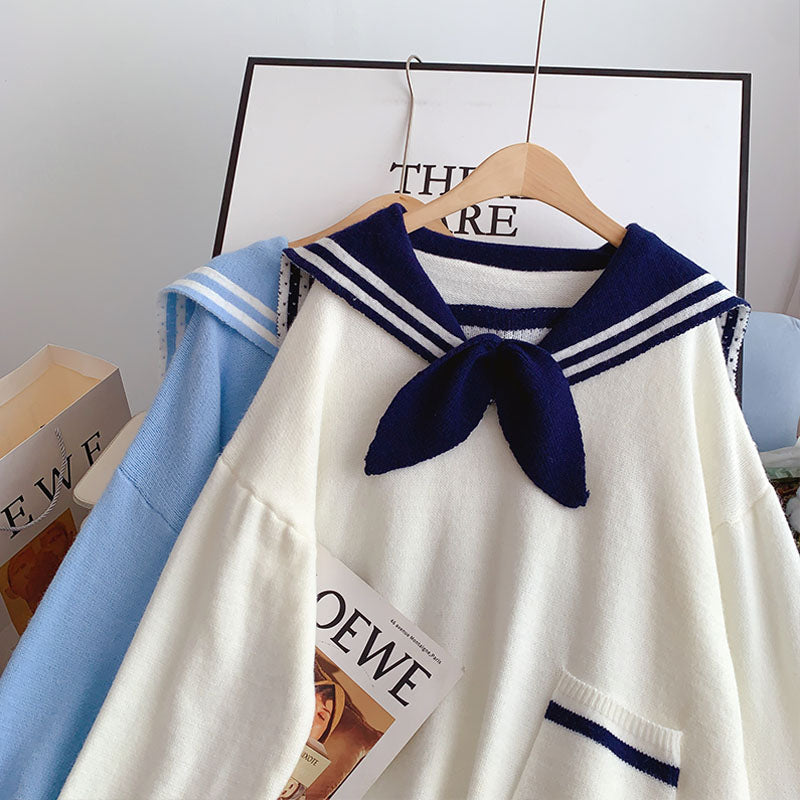 Japanischer fauler Pullover lockeres dünnes Oberteil 4957