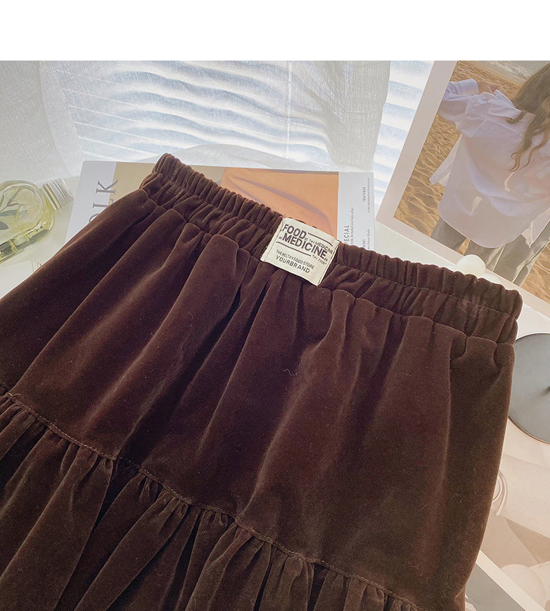 Nouvelle jupe plissée taille haute à la mode coréenne 5477
