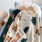 Weihnachtsroter Pullover Damen Pullover ausländischer Stil fauler Wind Pullover 4946