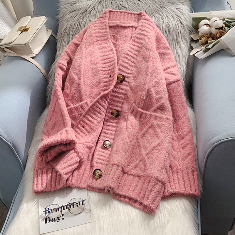Twist Pullover Cardigan mittellanger Pullover Mantel 5100