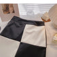 Check color blocking high waist design Hip Wrap Skirt  5410