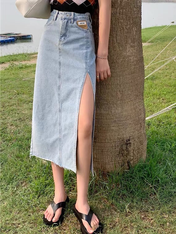 Denim skirt, summer, new style, slim and buttock length skirt  3659