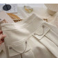 Pleated half length skirt age personalized chain high waist A-line skirt  5373