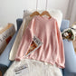 Lazy Korean versatile knitted bottom shirt  5225
