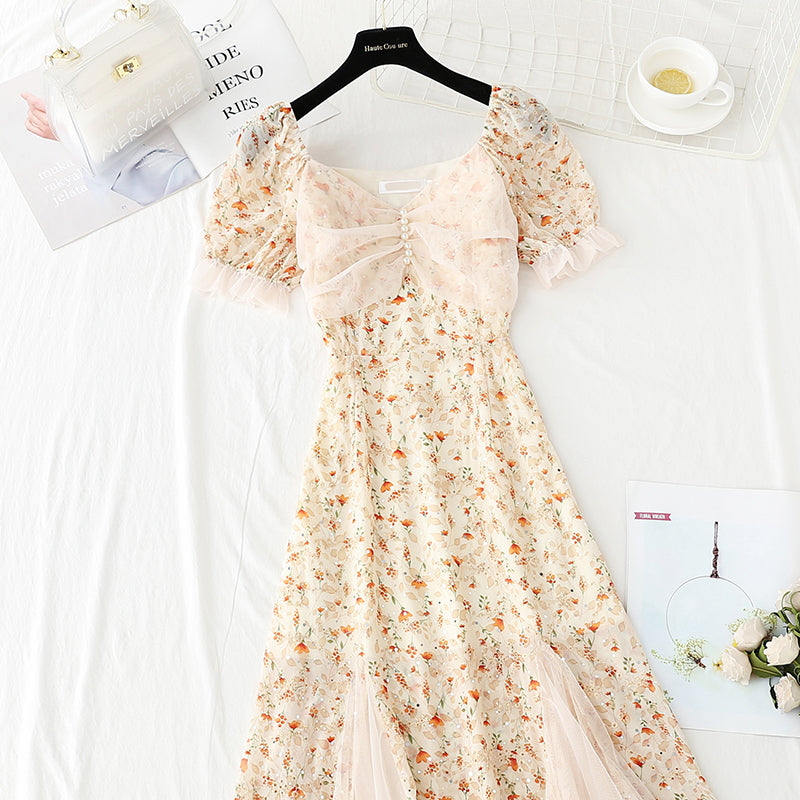 Gentle wind small man Floral Dress  4424