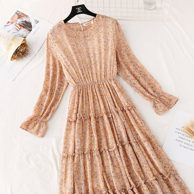 Ruffle Skirt fairy super xiansen French dress  4027