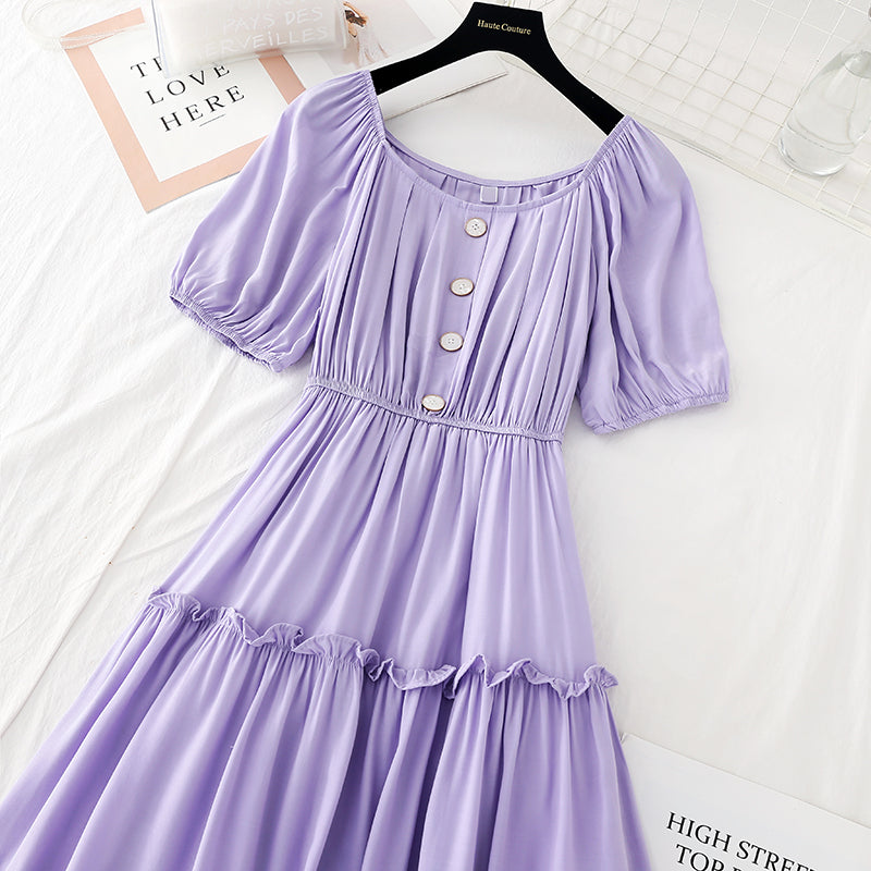 New one shoulder French gentle long skirt temperament  4287